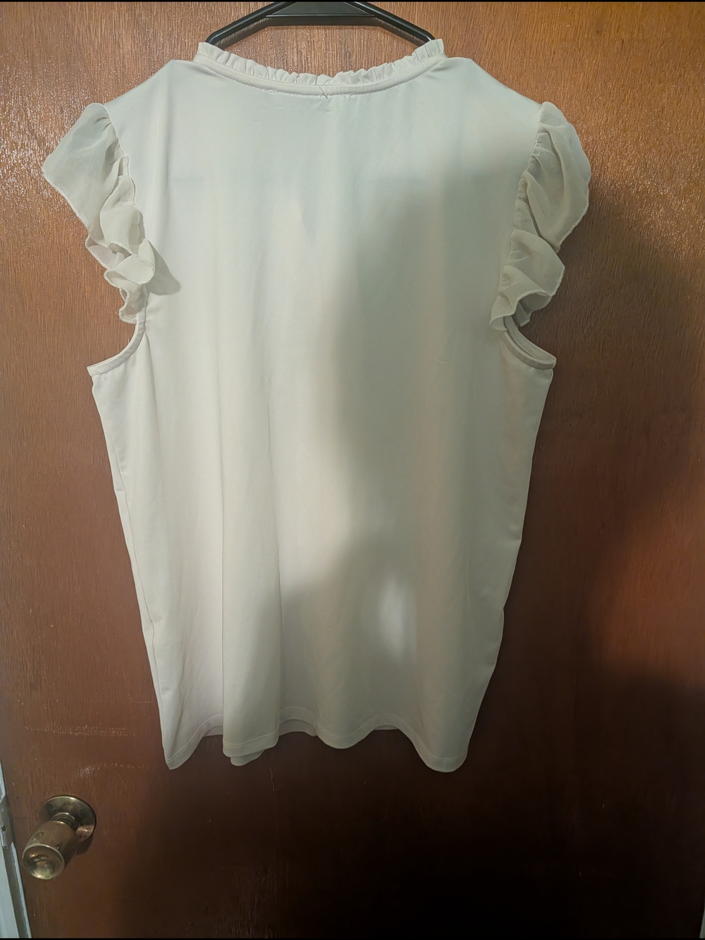 Cream Ruffle-Neck Blouse - Picture 4 of 4